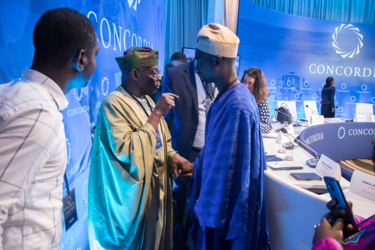 Olumide Adeleye with President Olusegun Obasanjo